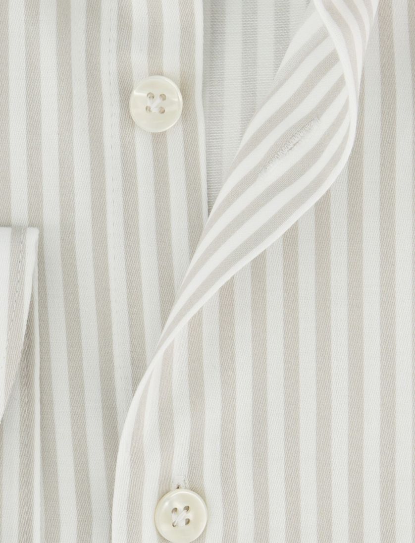 Lichtgrijs gestreept John Miller overhemd ml 5