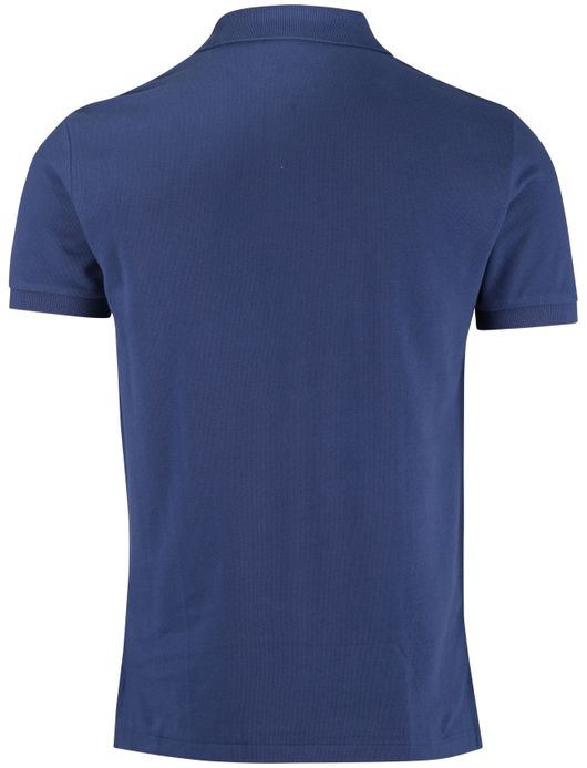Polo Ralph Lauren effen blauw poloshirt korte mouw