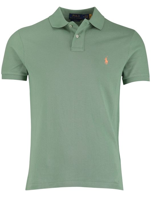 Polo Ralph Lauren effen groen poloshirt korte mouw