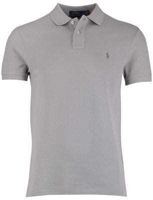 Polo Ralph Lauren Polo Ralph Lauren poloshirt effen grijs slim fit
