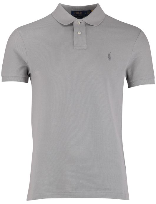 Polo Ralph Lauren poloshirt grijs effen slim fit