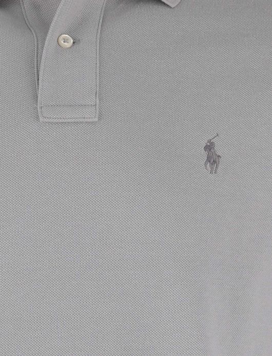 Polo Ralph Lauren poloshirt grijs effen slim fit