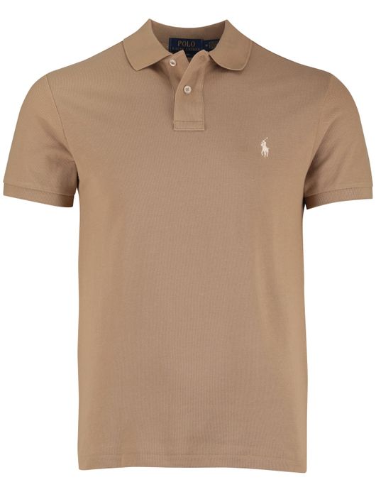 Polo Ralph Lauren poloshirt effen bruin normale fit