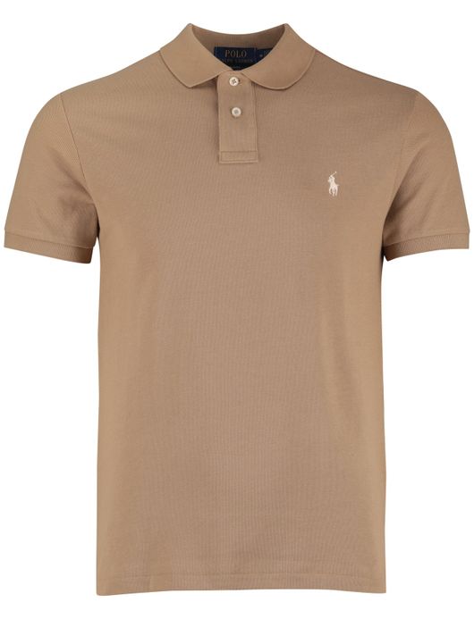 Polo Ralph Lauren poloshirt effen bruin normale fit