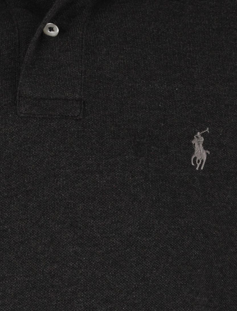 Polo Ralph Lauren effen grijs normale fit poloshirt