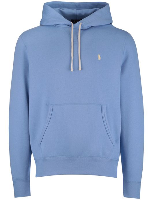 Polo Ralph Lauren hoodie effen blauw katoen normale fit