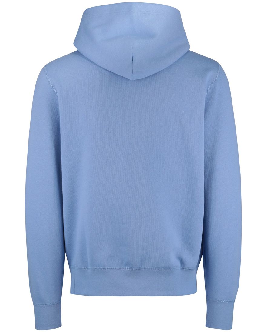 Polo Ralph Lauren hoodie effen blauw katoen normale fit