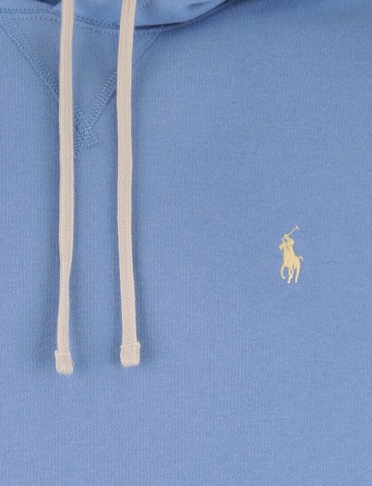 Polo Ralph Lauren hoodie effen blauw katoen normale fit