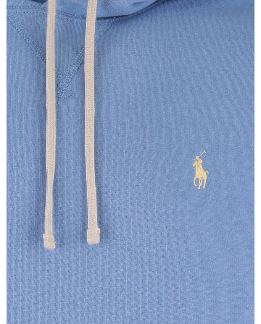 Polo Ralph Lauren hoodie effen blauw katoen normale fit
