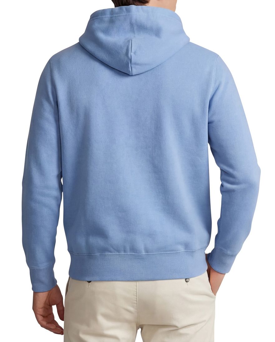Polo Ralph Lauren hoodie effen blauw katoen normale fit