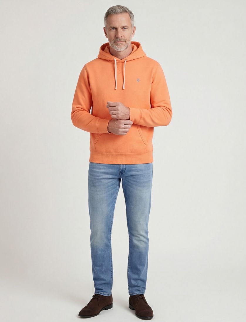Polo Ralph Lauren normale fit hoodie effen oranje katoen