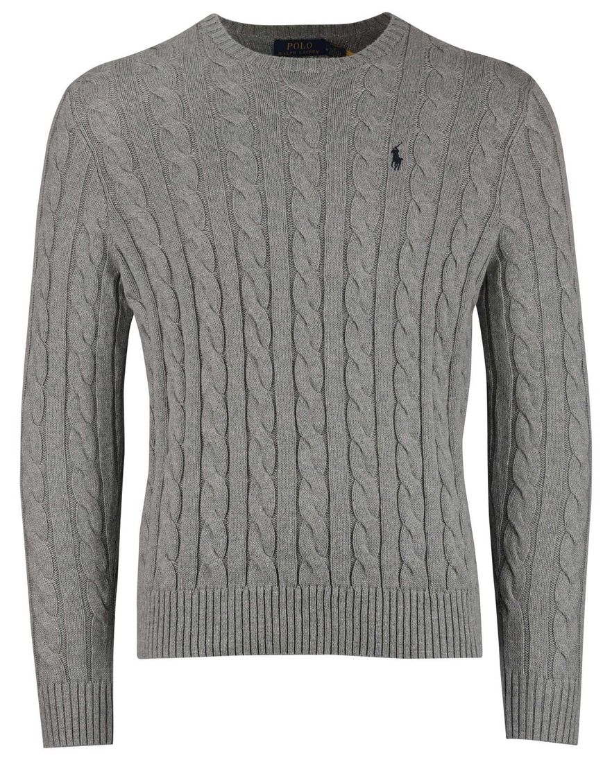 Polo Ralph Lauren trui effen grijs normale fit