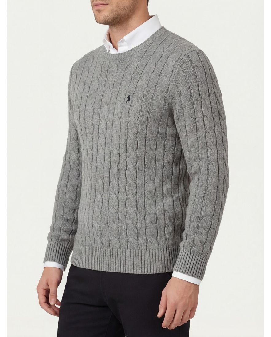 Polo Ralph Lauren trui effen grijs normale fit