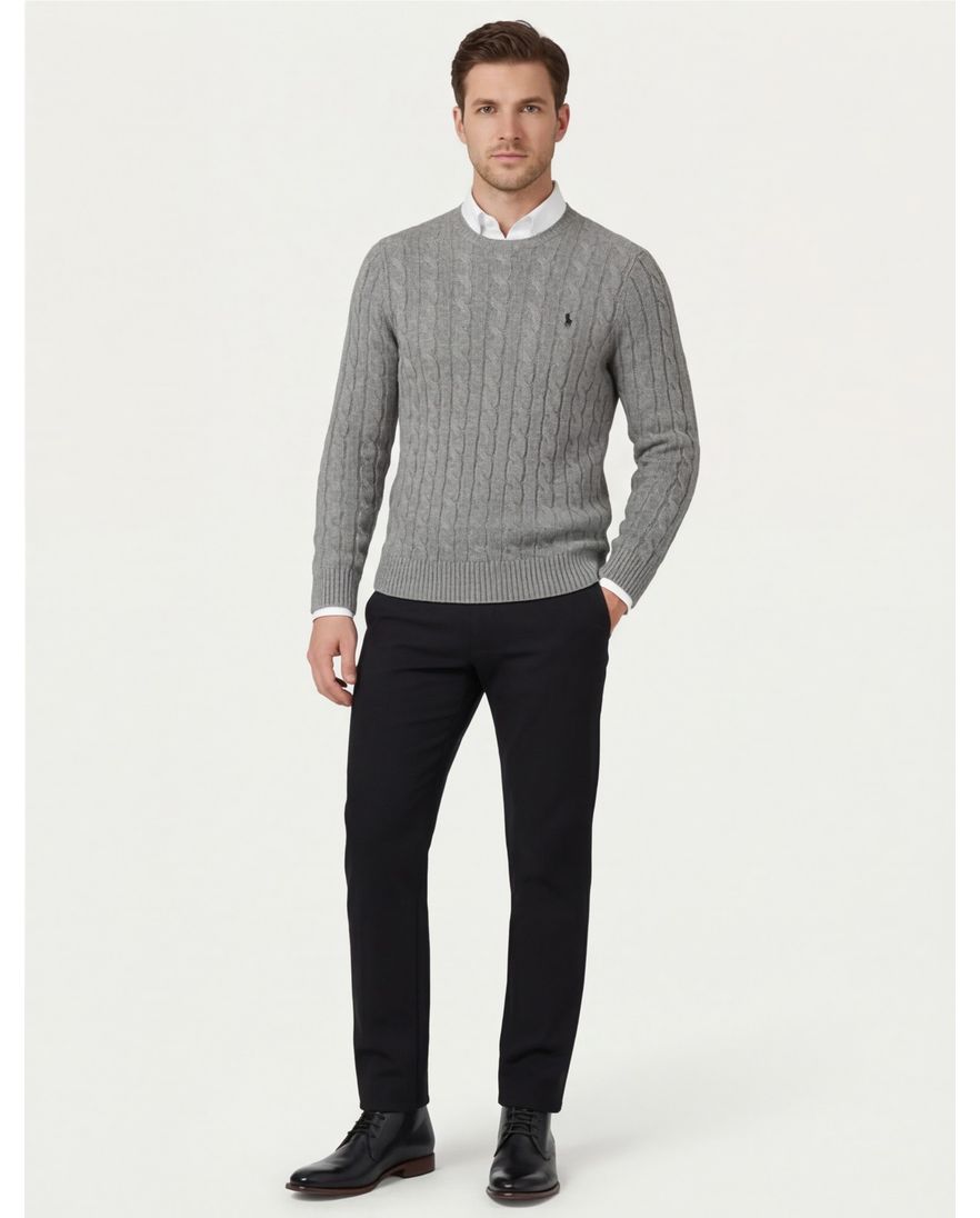 Polo Ralph Lauren trui effen grijs normale fit