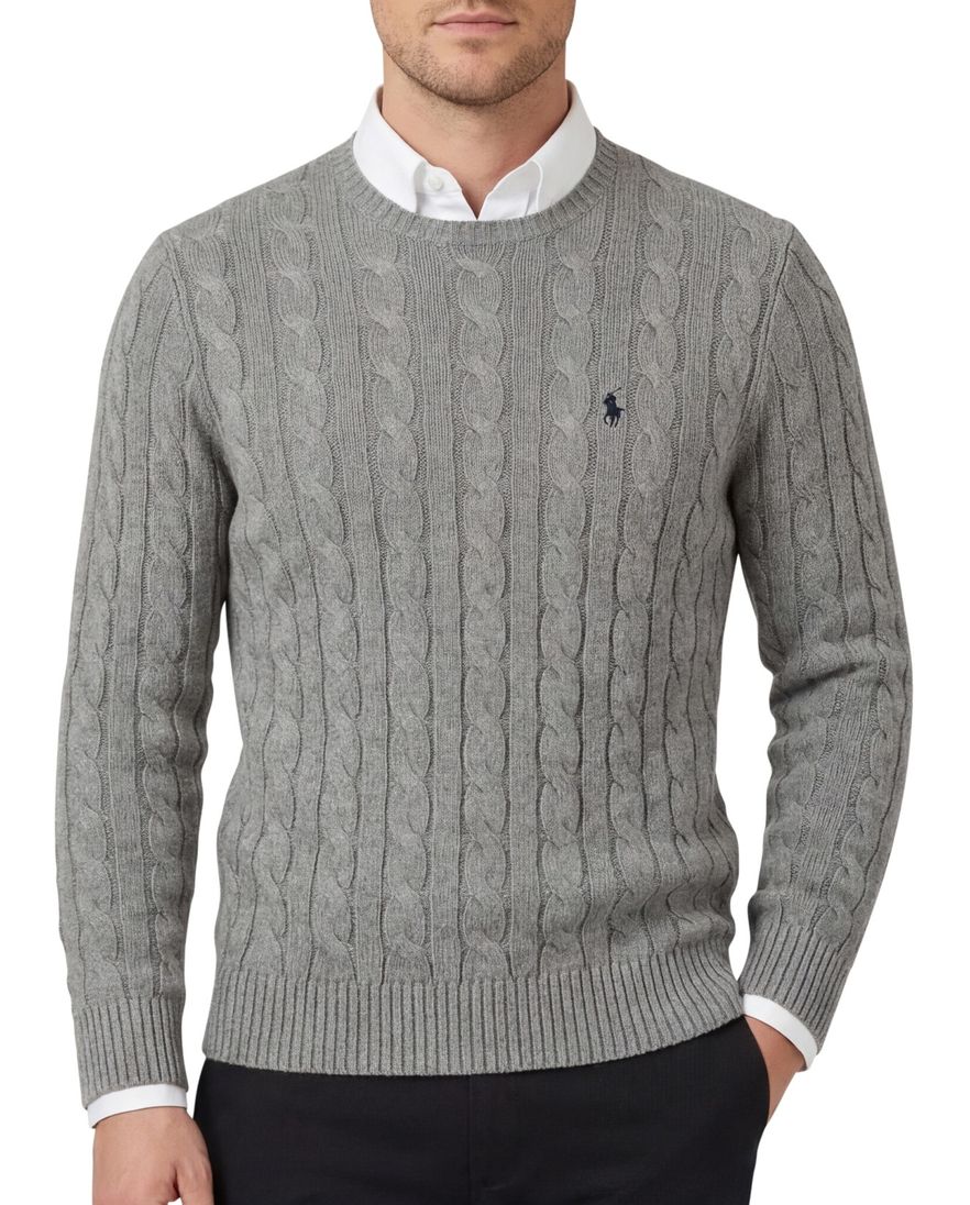 Polo Ralph Lauren trui effen grijs normale fit