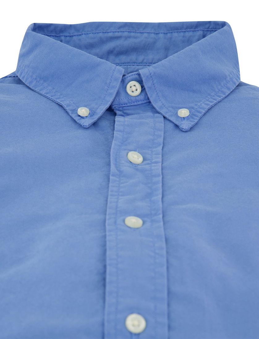 Blauwe Polo Ralph Lauren overhemd Custom Fit button-down boord