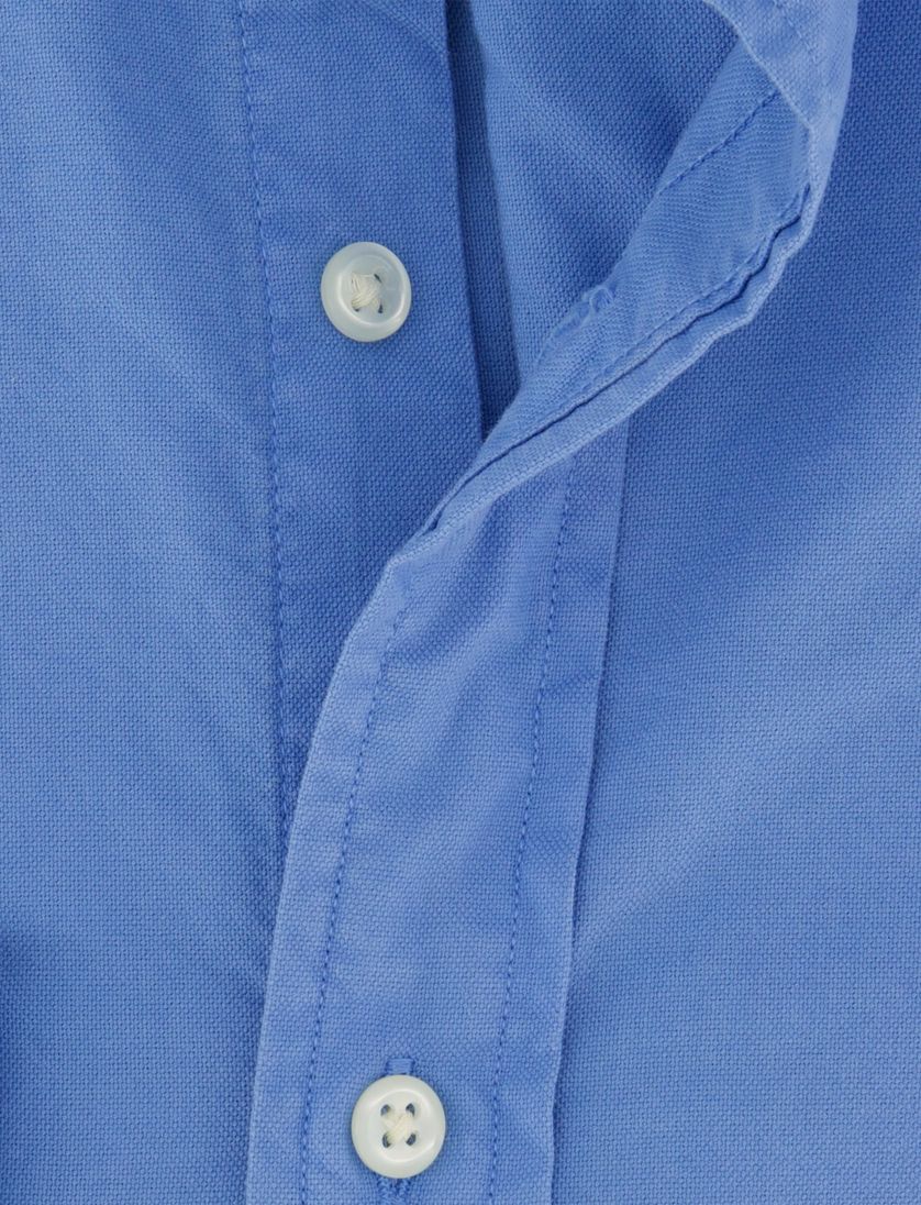 Blauwe Polo Ralph Lauren overhemd Custom Fit button-down boord