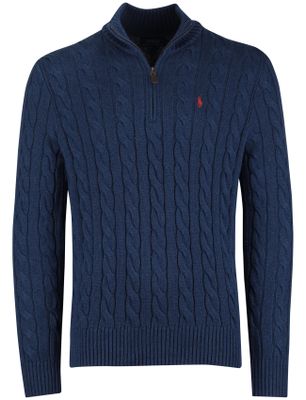 Polo Ralph Lauren Polo Ralph Lauren trui normale fit half zip blauw effen
