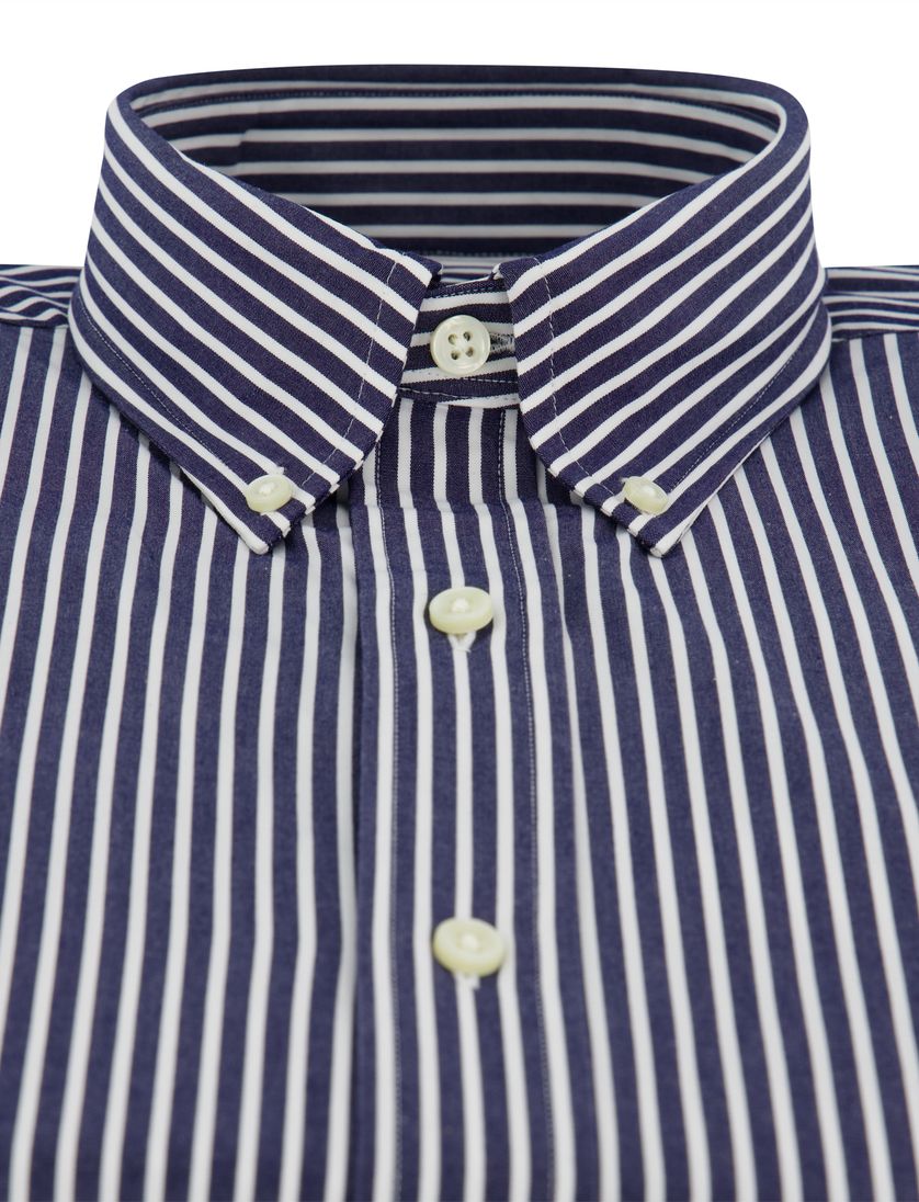 Navy wit gestreept Polo Ralph Lauren overhemd katoen button-down boord