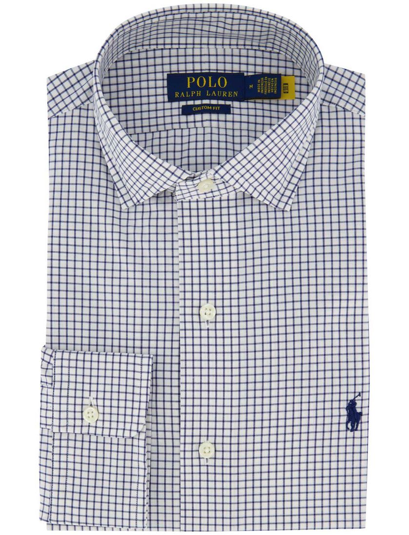 Wit navy geruit Polo Ralph Lauren overhemd katoen