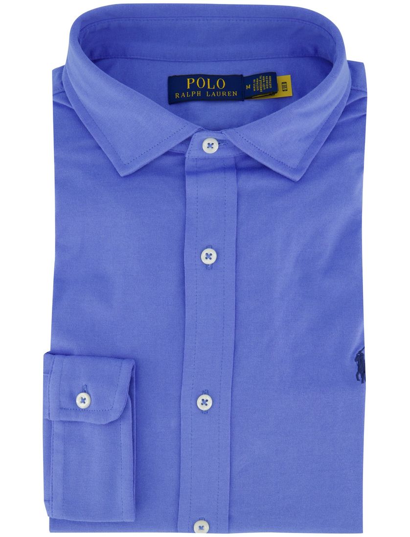 Overhemd Polo Ralph Lauren Blauw effen katoen witte knoop