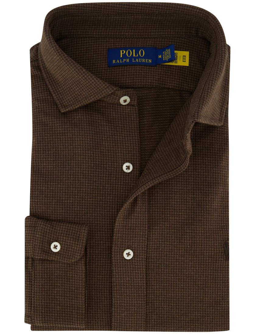 Overhemd Polo Ralph Lauren Bruin geprint katoen witte knoop