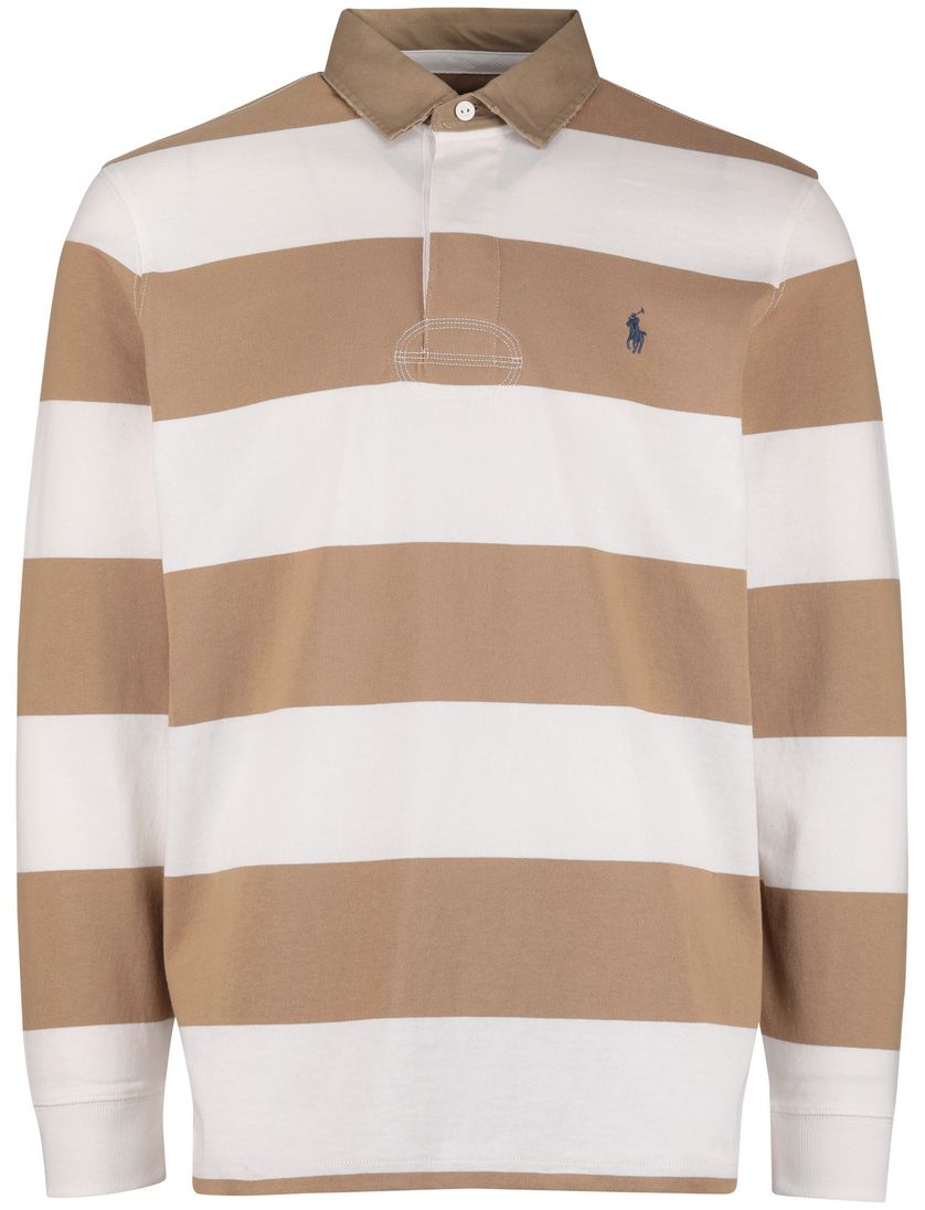 Polo Ralph Lauren poloshirt wit bruin gestreept katoen