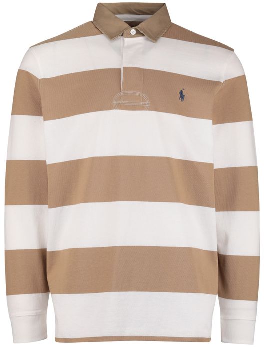 Polo Ralph Lauren poloshirt wit bruin gestreept