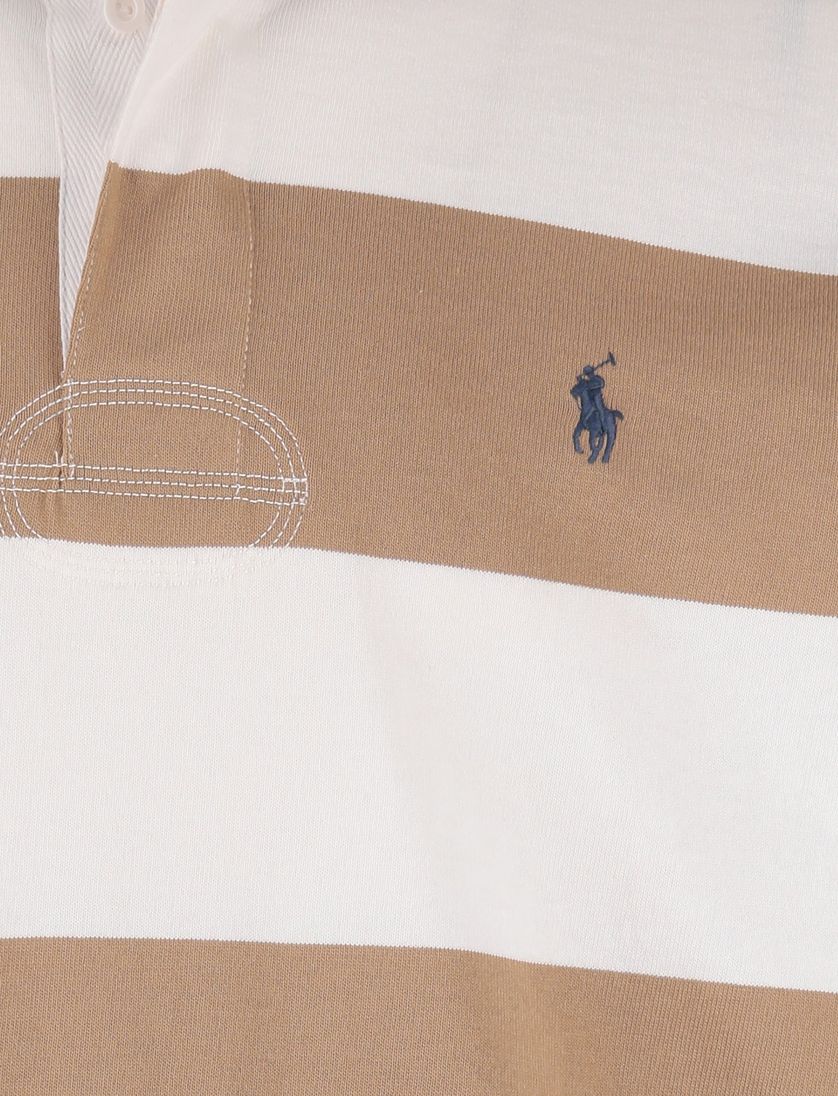 Polo Ralph Lauren poloshirt wit bruin gestreept katoen