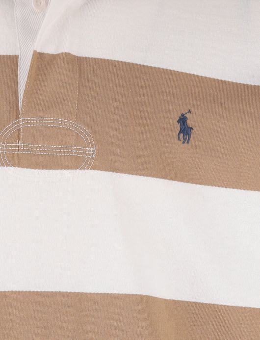 Polo Ralph Lauren poloshirt wit bruin gestreept