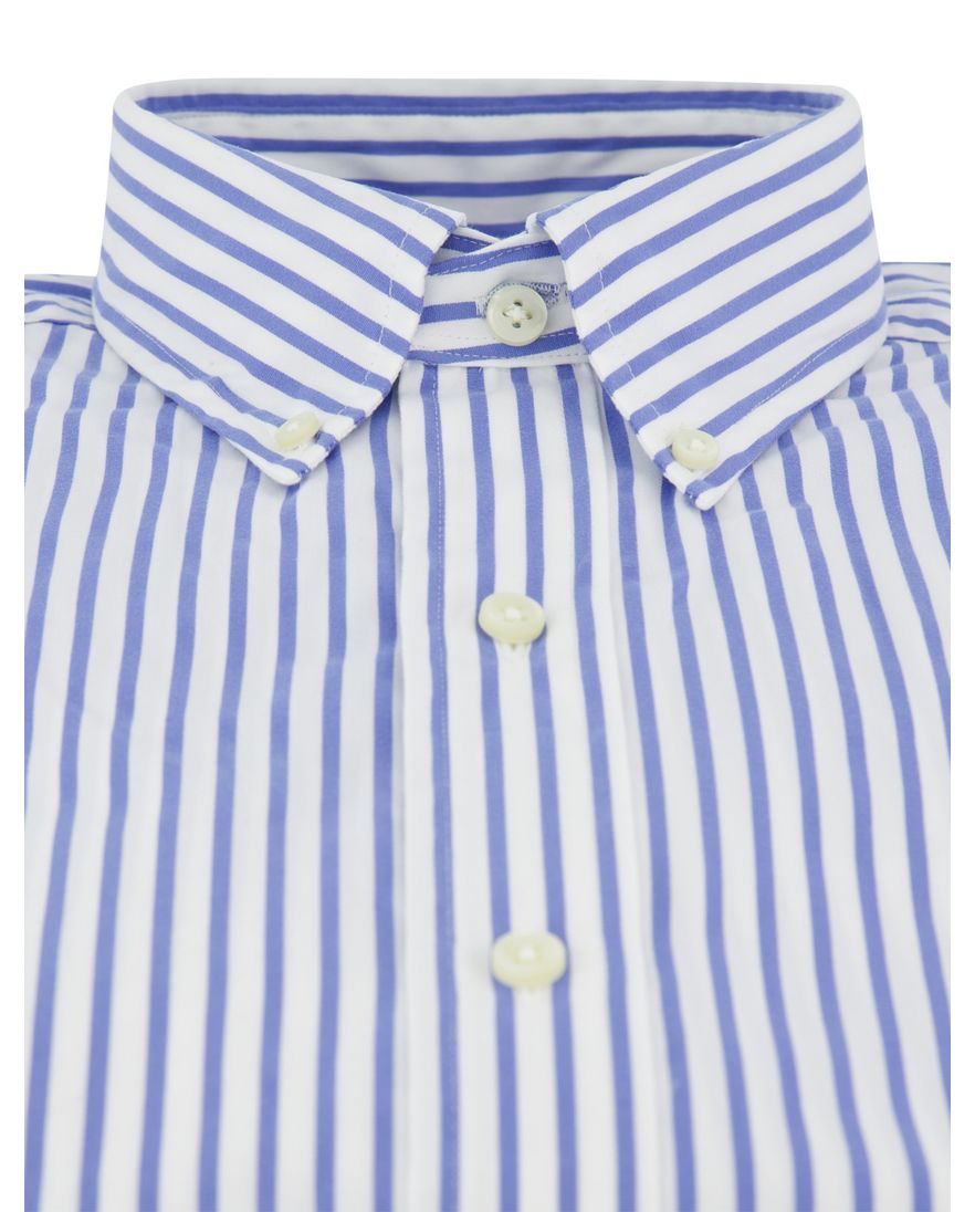 Overhemd Polo Ralph Lauren Custom Fit wit blauw gestreept katoen