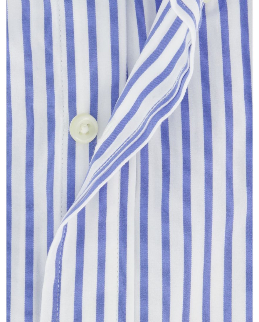 Overhemd Polo Ralph Lauren Custom Fit wit blauw gestreept katoen