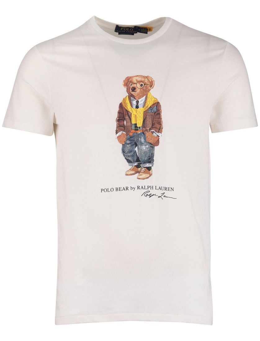 Polo Ralph Lauren t-shirt geprint beige katoen