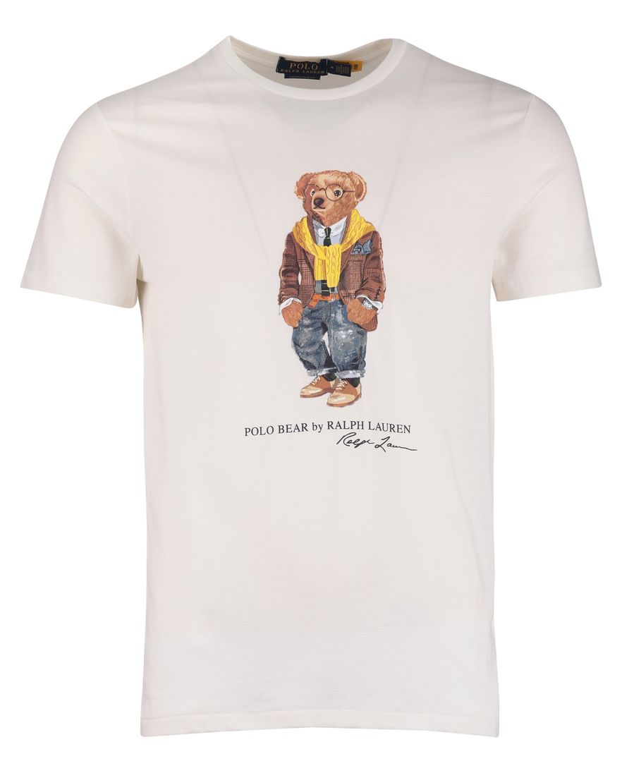 Polo Ralph Lauren t-shirt geprint beige katoen