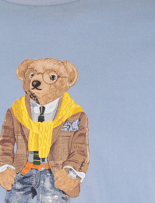 Polo Ralph Lauren t-shirt geprint lichtblauw katoen