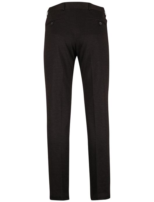 Zuitable Chino bruin elastische band gemeleerd