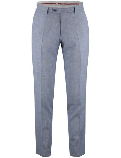 Carl Gross Blauwe pantalon flatfront Carl Gross Club of Gents