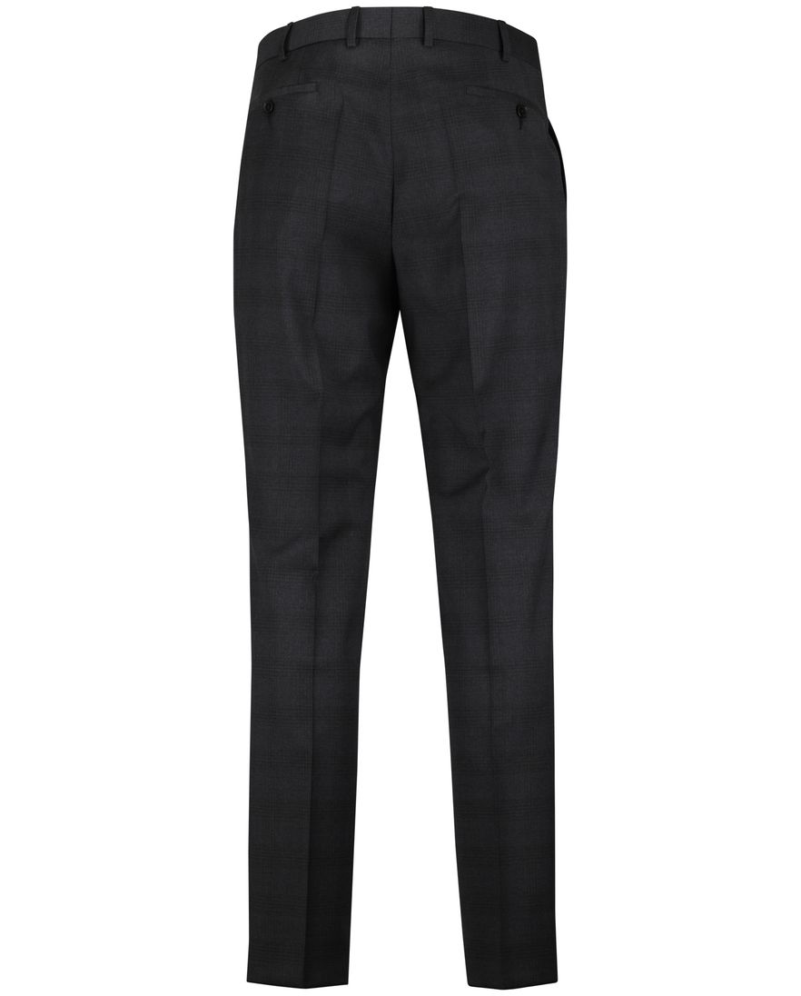 Pantalon Dressler mix & match donkergrijs geruit lamswol