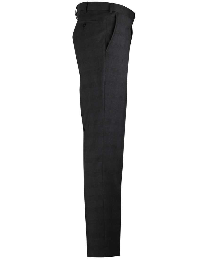 Pantalon Dressler mix & match donkergrijs geruit lamswol