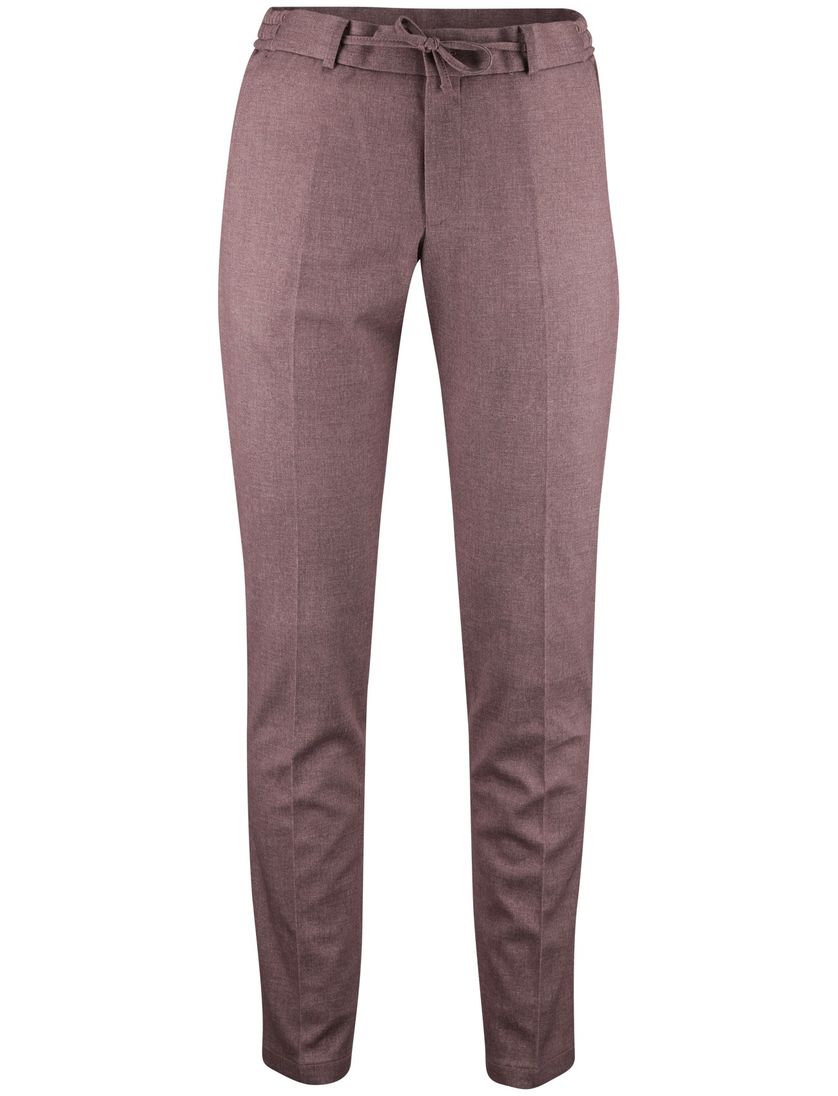 Bruine chino Zuitable elastische band en veter mix en match