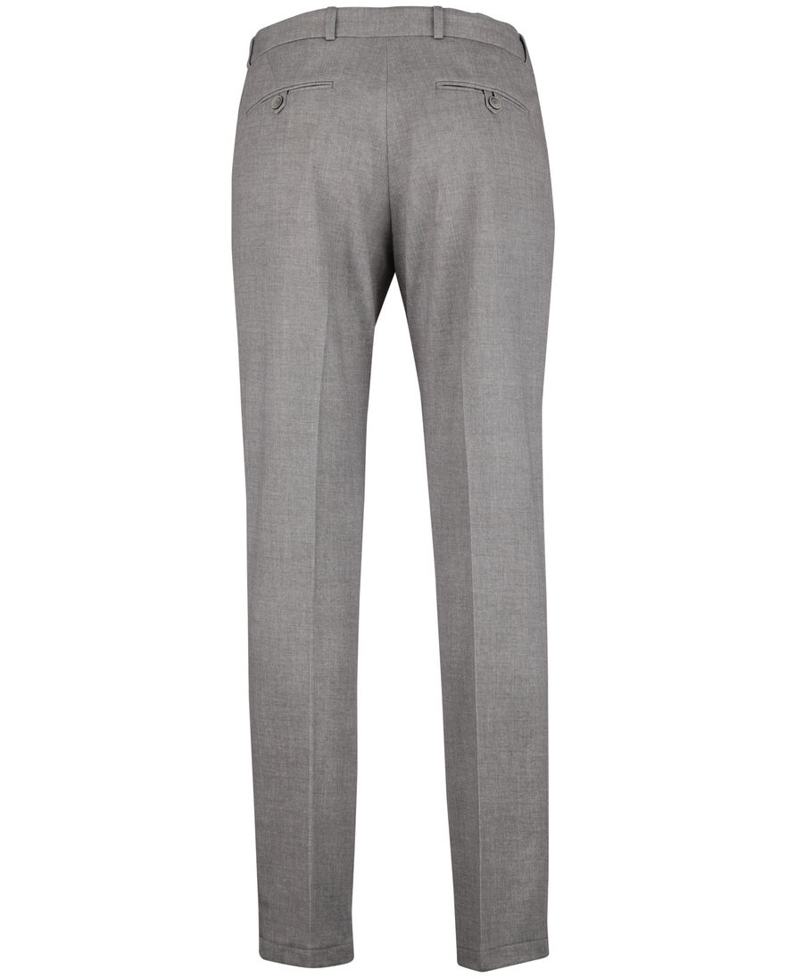 Grijze pantalon Zuitable grijs gemeleerd slim fit