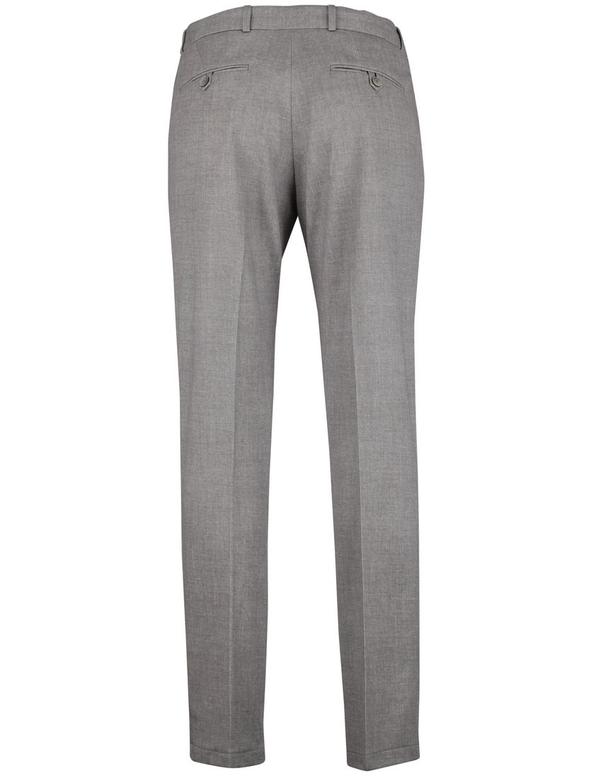 Pantalon elastische band Zuitable grijs gemeleerd slim fit