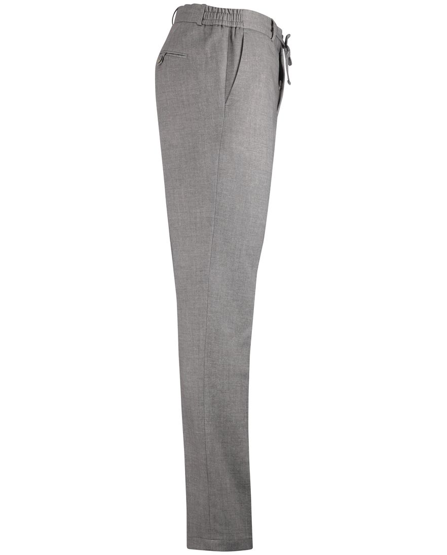 Grijze pantalon Zuitable grijs gemeleerd slim fit