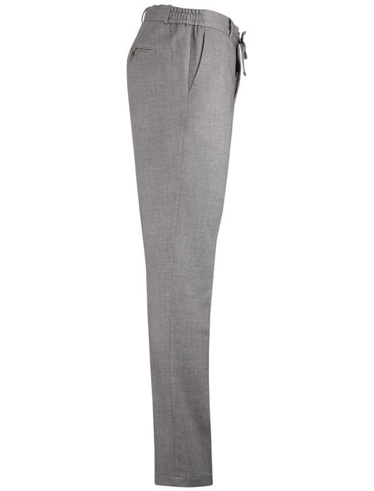 Zuitable pantalon elastische band grijs gemeleerd