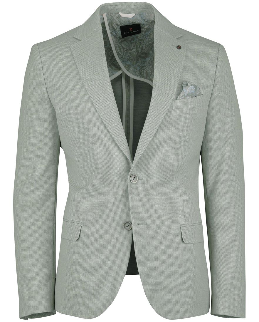 Colbert mix en match Zuitable groen slim fit