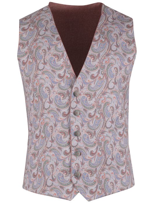 Zuitable gilet omkeerbaar print roze