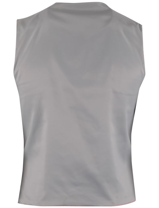 Zuitable gilet omkeerbaar print roze