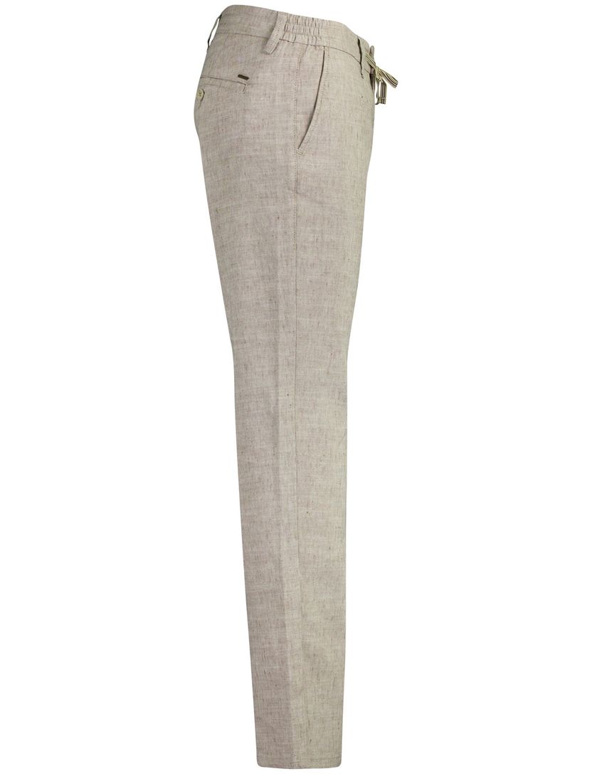 Pantalon Mac Lennox Sport beige gemeleerd elastische band slim fit