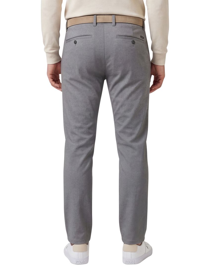 Pantalon chino Mac grijs normale fit katoen
