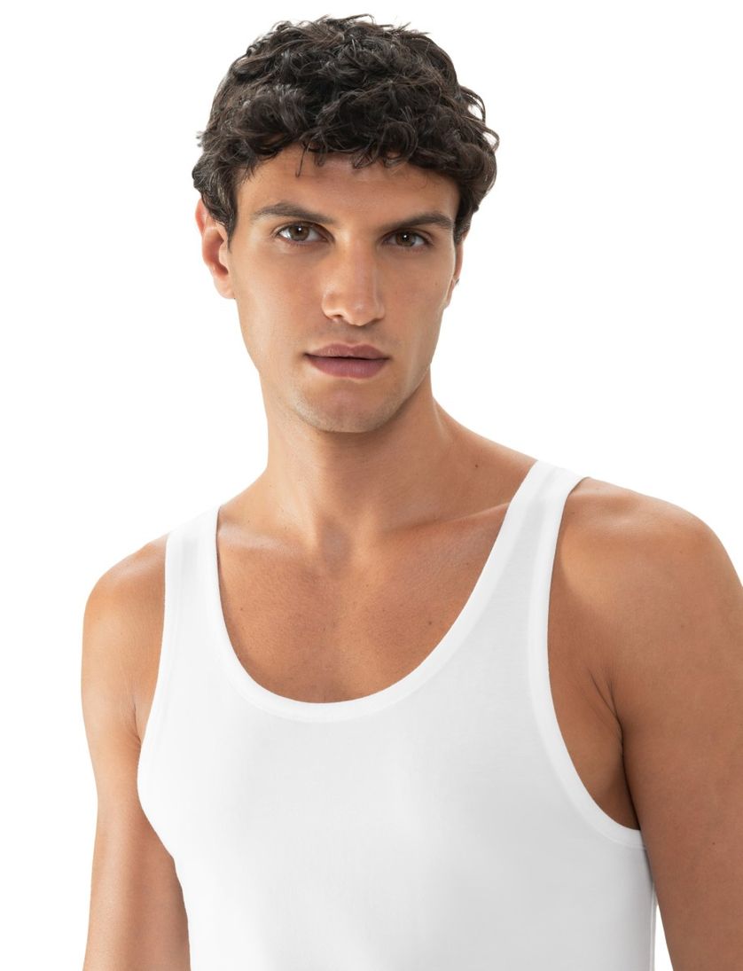 Tanktop Mey wit effen katoen ronde hals
